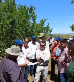Personas del sector agrícola en el campo